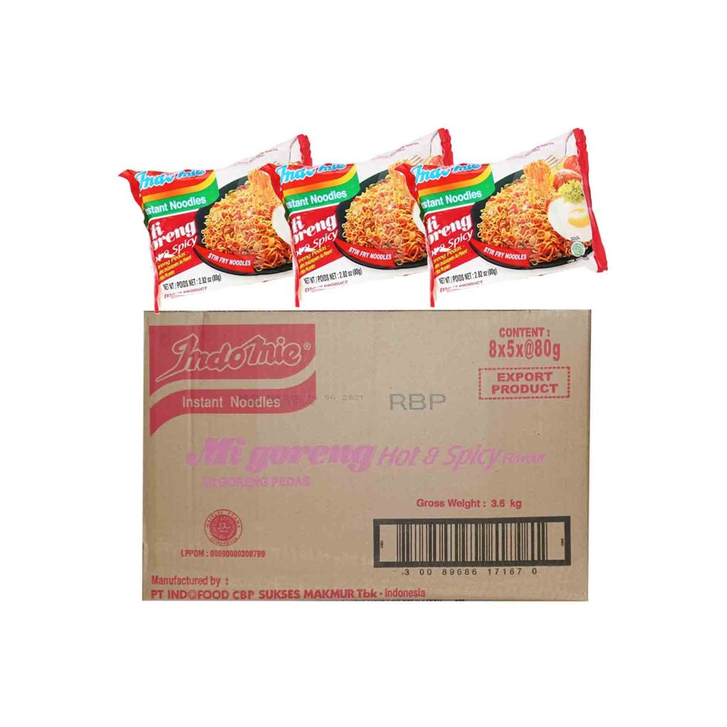 Indomie Mi Goreng Hot Spicy 40x80g Ctn RB Patel Group