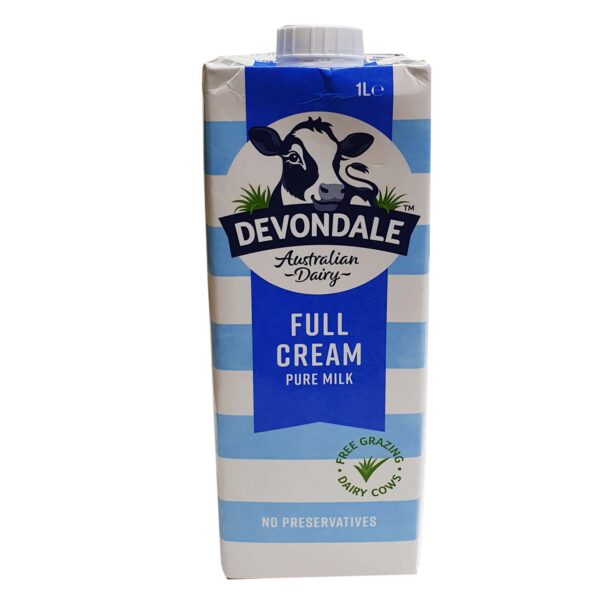 Devondale Milk – Full Cream 1Ltr is available at any RB Patel outlet