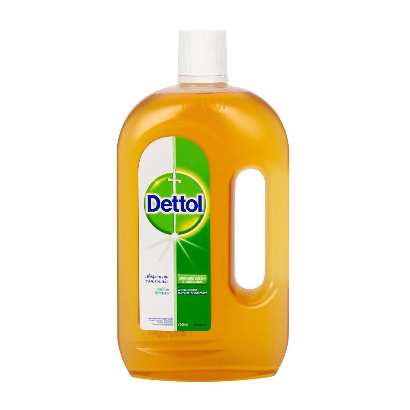Dettol MultiUse Disinfectant 750ml used for antiseptic cleaning.