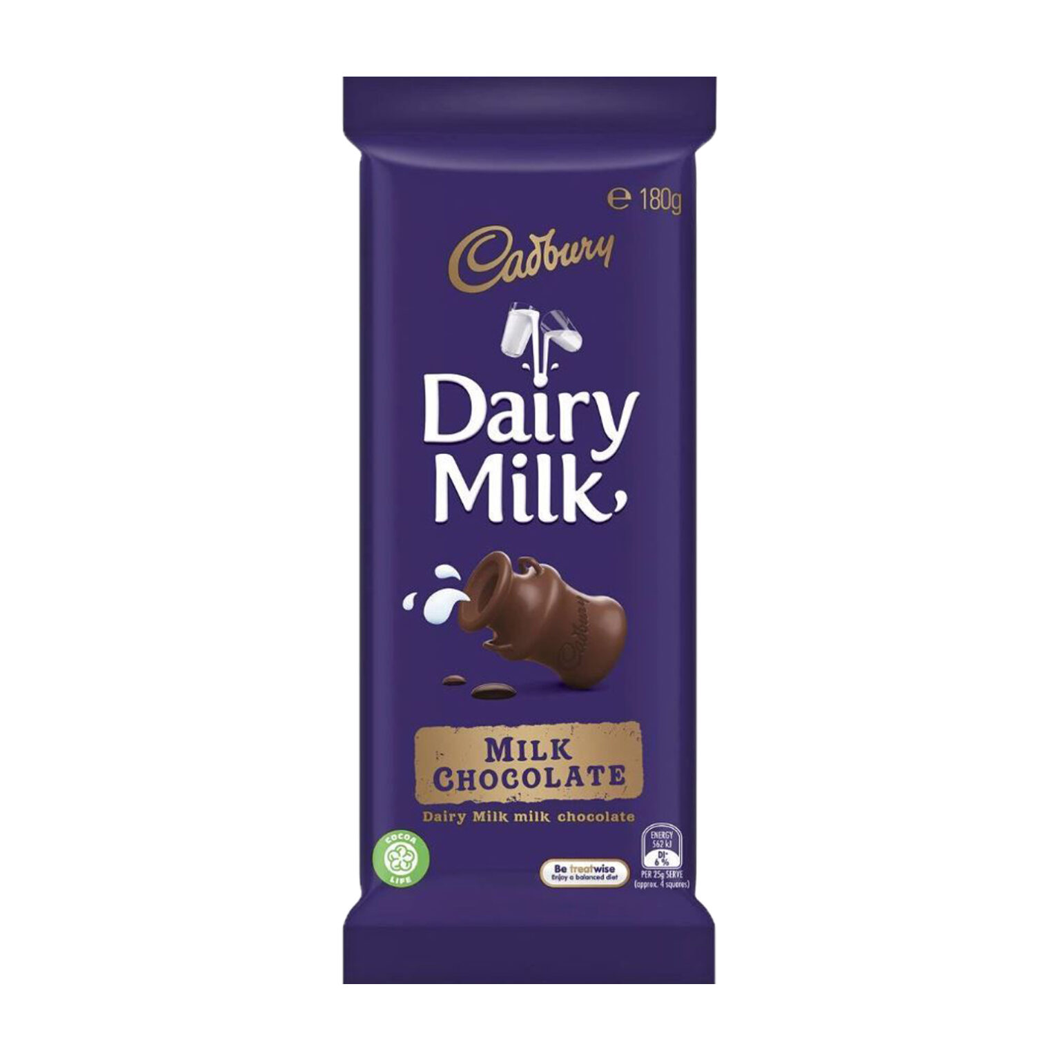 Cadbury Dairy Milk Milk Chocolate 180g share with a smile