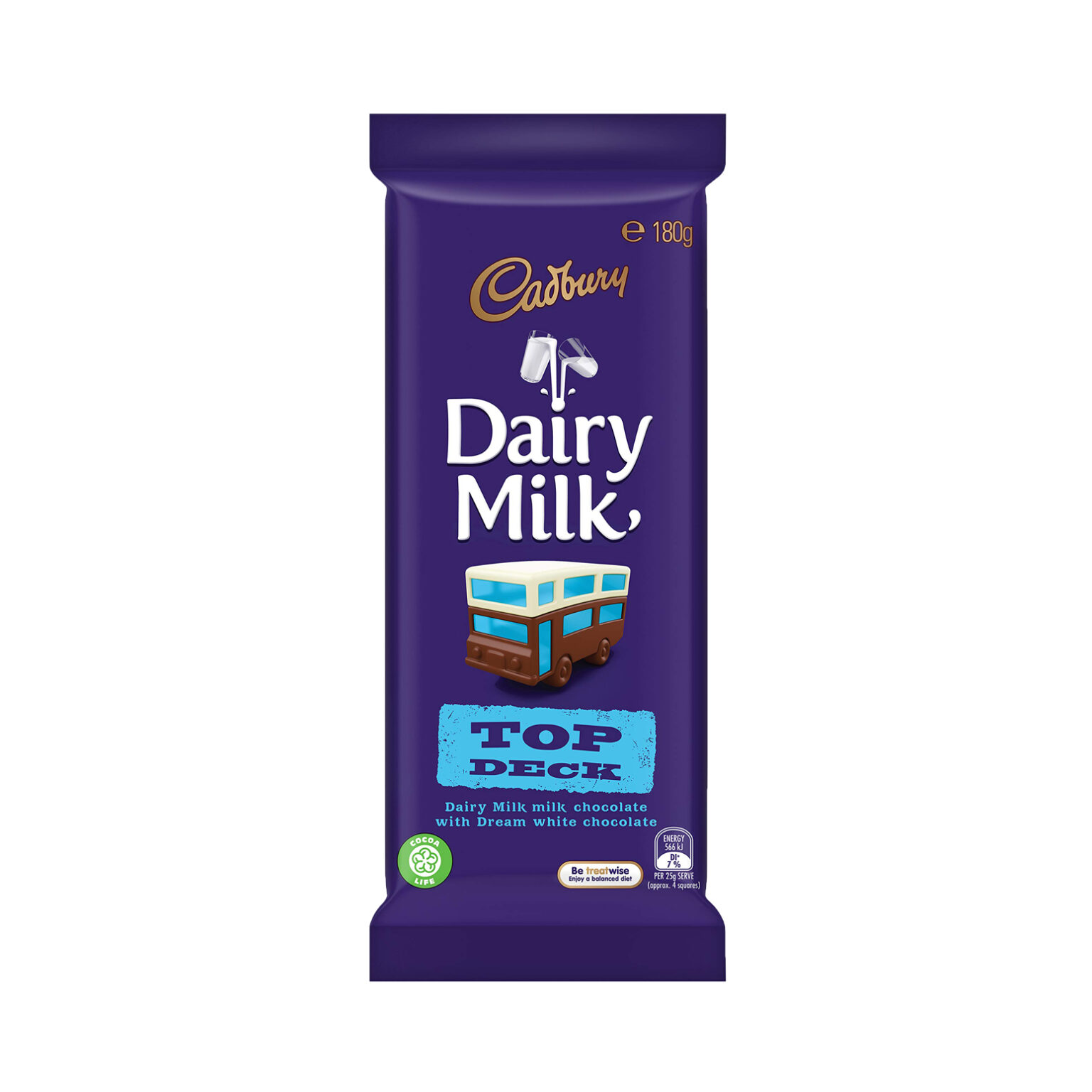 Cadbury Dairy Milk Top Deck 180g share with a smile