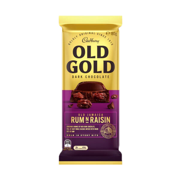 Cadbury Old Gold Rum N Raisin 180g share with a smile