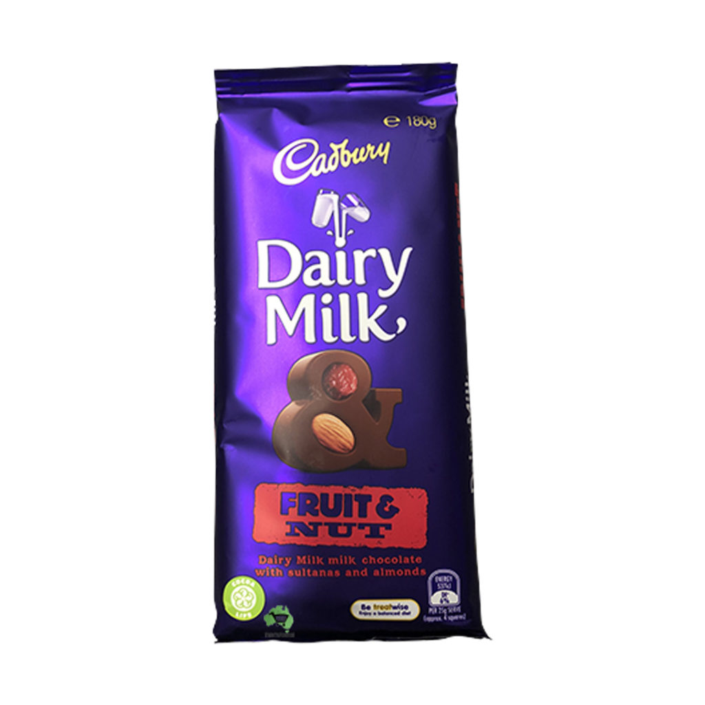 Cadbury Dairy Milk Fruit & Nut 180g RB Patel Group