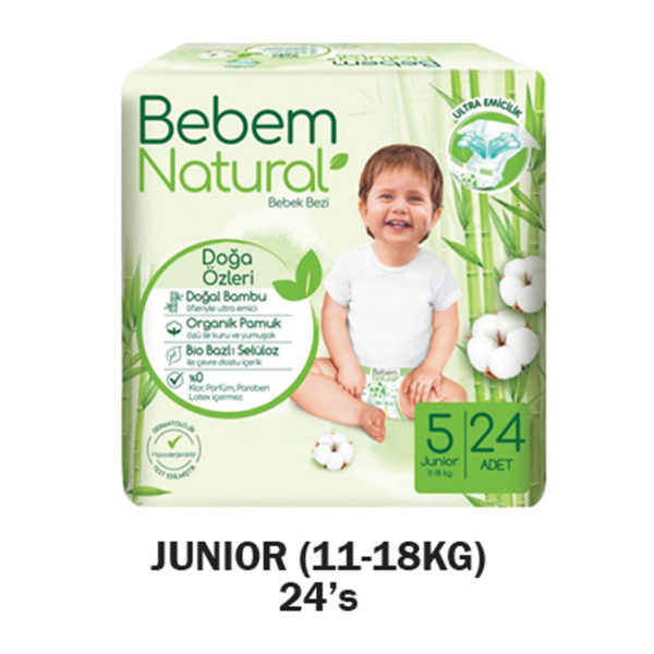 Bebem Natural Diaper Junior 11-18kg 24s