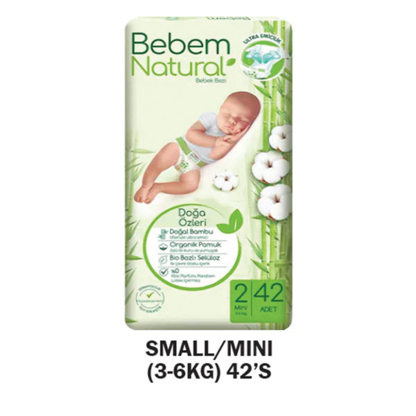 Bebem Natural Diaper Small-Mini 3-6kg 42s