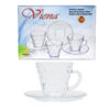 “VIENA” 6Pcs Tea Cup & Saucer #32210.0360.97