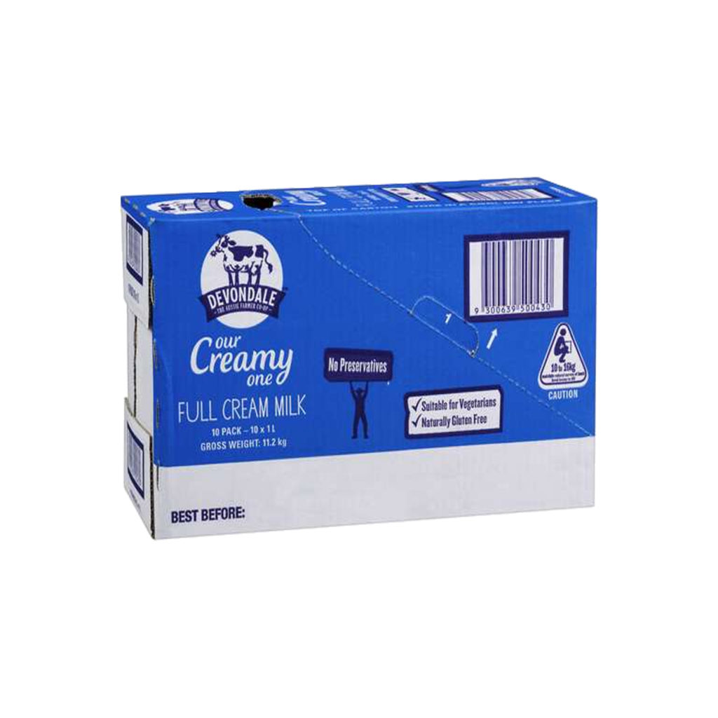 Devondale Full Cream Milk 10x1Ltr Ctn RB Patel Group