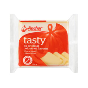 Anchor Tasty Slice Cheese 12s 250g