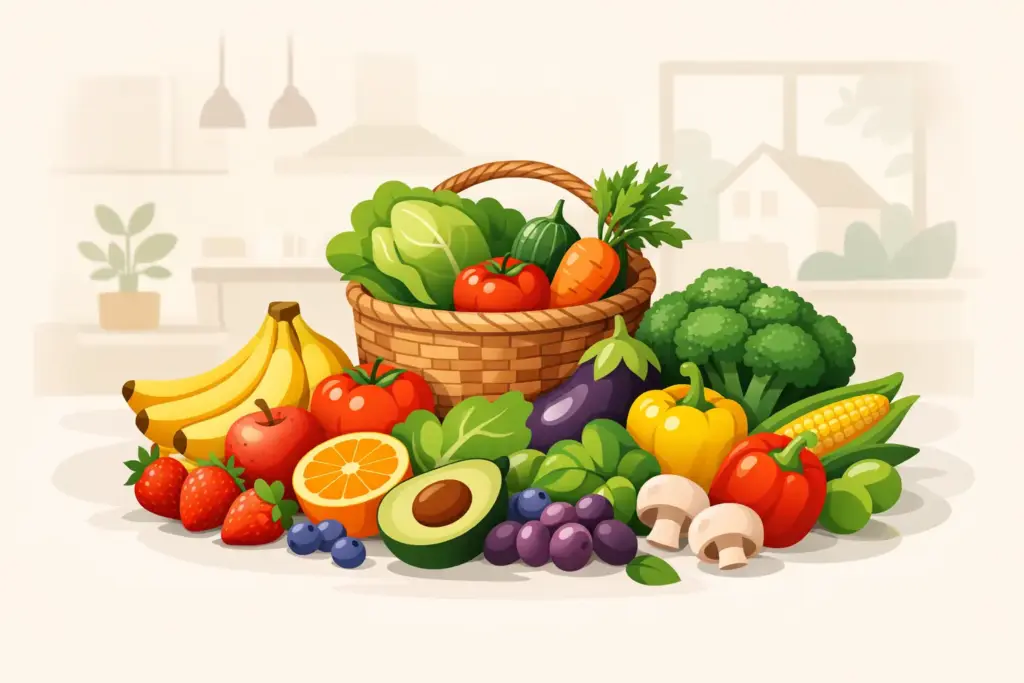 Fresh Fruits and Vegetables List for Home