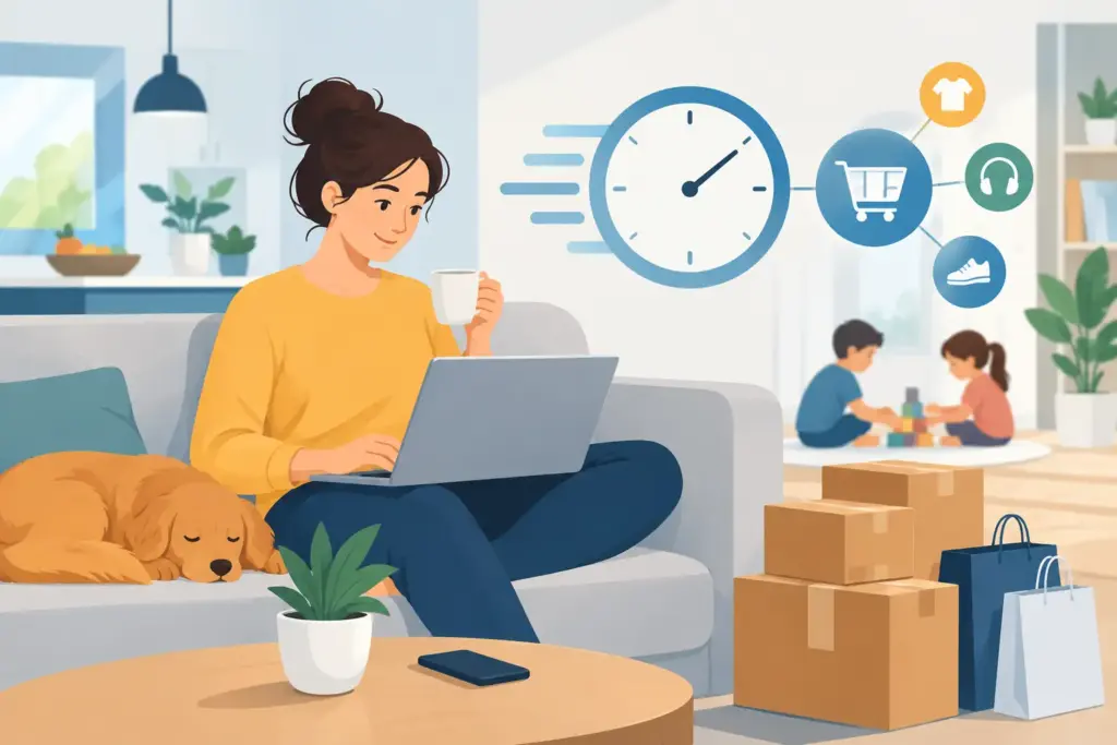 Online Shopping Time Savings for Busy Households